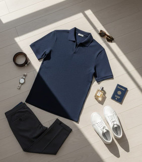 تیشرت مراکشی ارجینال سورمه ای سلطنتی مدل massimo dutti